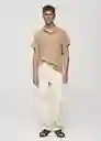 Polo Amberes Beige Talla L Hombre Mango