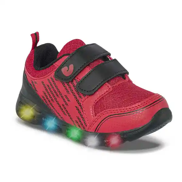 Los Gomosos Tenis Con Luces Tabor Niño Rojo Talla 27