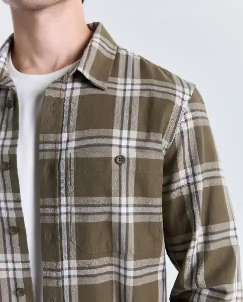Camisa Hombre Caqui Talla M 819G503_CAQ150513 Americanino