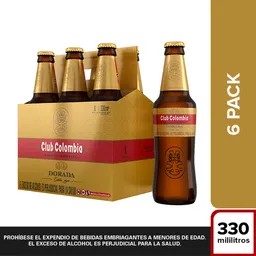 Cerveza Club Colombia Dorada - Botella 330 ml x6