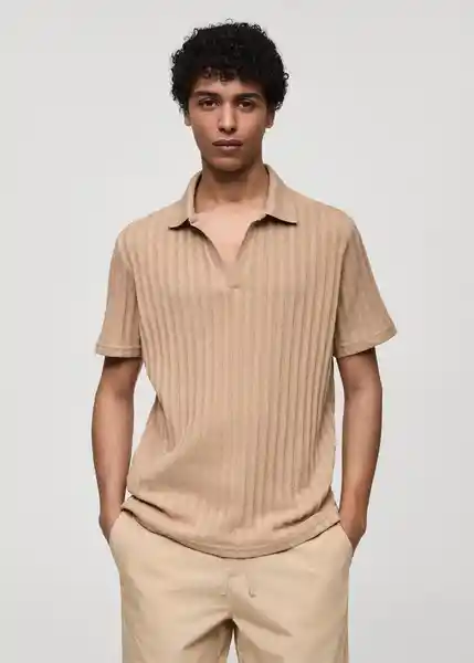 Polo Creto Beige Talla XS Hombre Mango