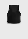Chaleco Iguana Negro Talla S Mujer Mango
