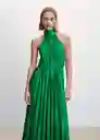 Vestido Leaf Verde Talla XL Mujer Mango