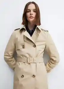 Gabardina Trench Polana Piedra Talla S Mujer Mango