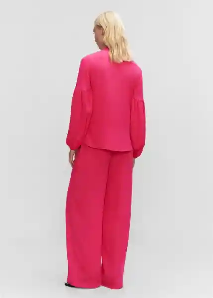 Pantalón Tulipa-A Fucsia Talla XS Mujer Mango