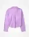 Camisa Mujer Morado Talla LARGE 400386060672 American Eagle