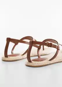 Sandalias Maldi Cuero Talla 35 Mujer Mango