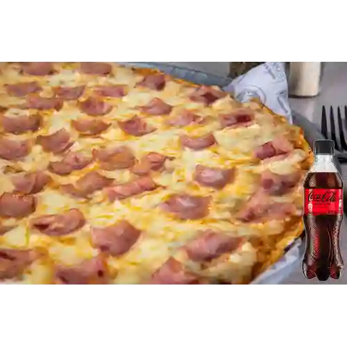 Combo Pizza Jamón + Coca Cola Sin Azúcar 400 ml