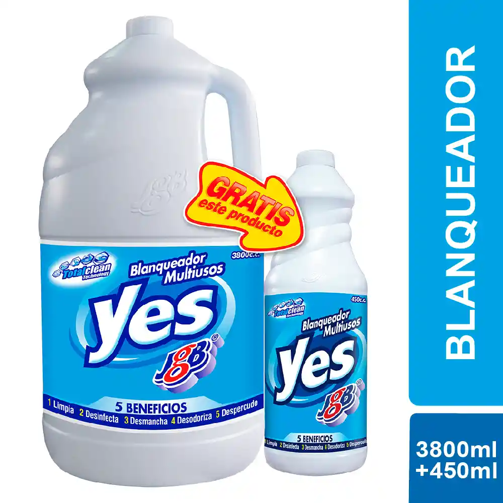 Oferta Blanqueador Yes Tradicional por 3800 + 450 ml