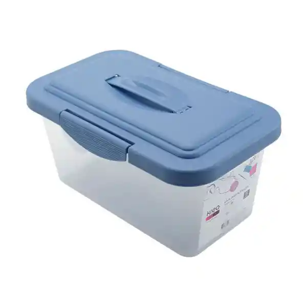 Krea Caja Organizadora Translucida Tapa Color 18 6 L