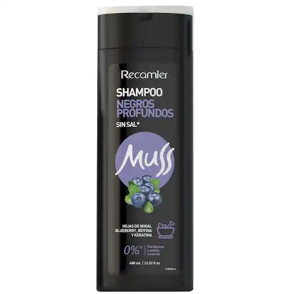 Muss Shampoo Negros Profundos sin Sal