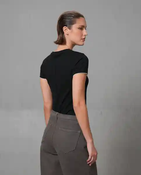 Camiseta Mujer Negro Talla M 209G014_NEG194007 Rifle