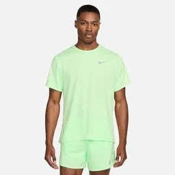 Nike Camiseta M Df Uv Miler Ss Para Hombre Verde Talla L