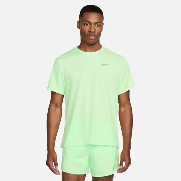 Nike Camiseta M Df Uv Miler Ss Para Hombre Verde Talla L