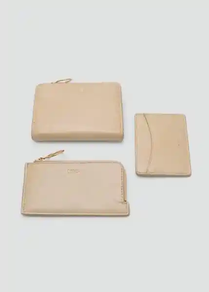 Tarjetero G Retro Beige Talla 99 Mujer Mango