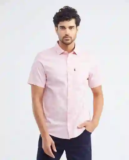 Camisa M/c Carbon Pocket Rosa Parvo Claro Talla L Hombre Chevignon