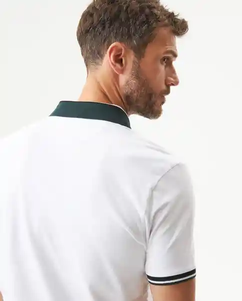 Camiseta Contrast Fabric Poloshirt Blanco 0 Claro T L Chevignon