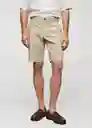 Bermuda Gracia Beige Talla 46 Hombre Mango