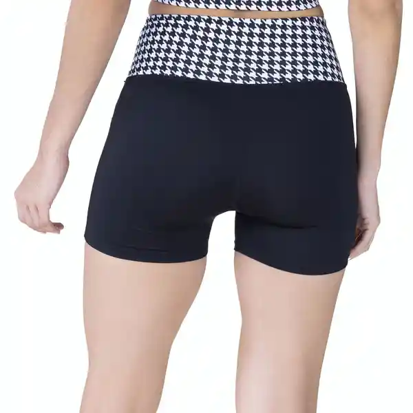 Pantaloneta Houndstooth Blanco y Negro Talla M Everlast