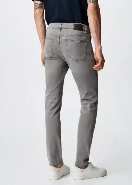 Jeans Jude Tejano Gris Talla 38 Hombre Mango