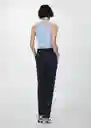 Pantalón Boreal Marino Talla 44 Mujer Mango