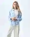 Camisa Mujer Azul Talla M 611G000_AZU144210 Americanino