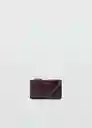 Monedero P Diagonal Burdeos Talla 99 Mujer Mango