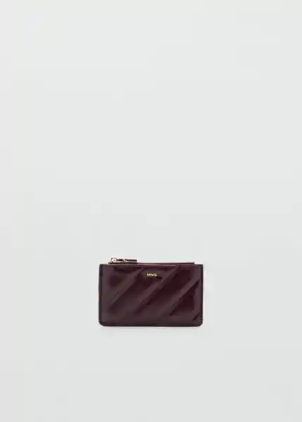 Monedero P Diagonal Burdeos Talla 99 Mujer Mango