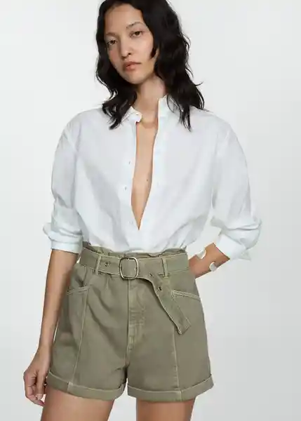 Short Delia Khaki Talla M Mujer Mango