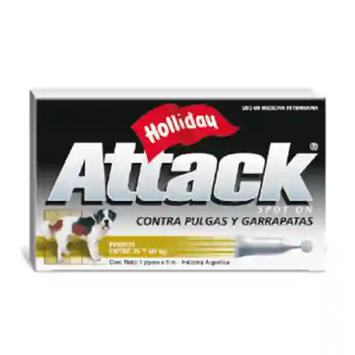 Attack Antiparasitario Para Perro de 35-60 Kg Pipeta 6 mL