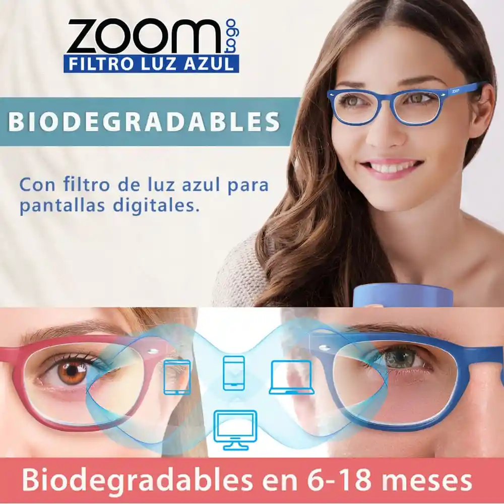 Zoom to go Gafas Para Proteccion Luz Azul Bioplástico