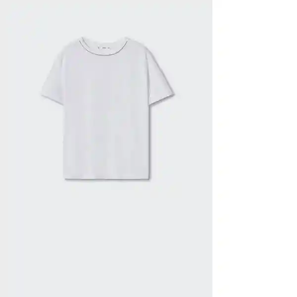 Camiseta Bright Blanco Talla 18 Mujer Mango