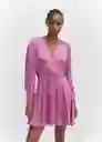 Vestido Mónaco Rosa Talla XL Mujer Mango