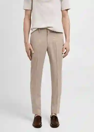 Pantalón París Beige Talla 38 Hombre Mango