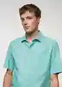 Camisa Oxfordh-H Agua Talla L Hombre Mango