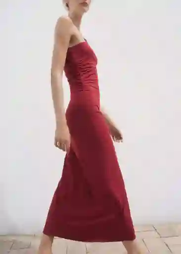 Vestido Cuba Burdeos Talla M Mujer Mango