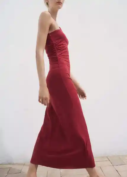 Vestido Cuba Burdeos Talla M Mujer Mango