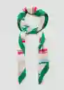 Pañuelo Jimena Verde Talla 99 Mujer Mango