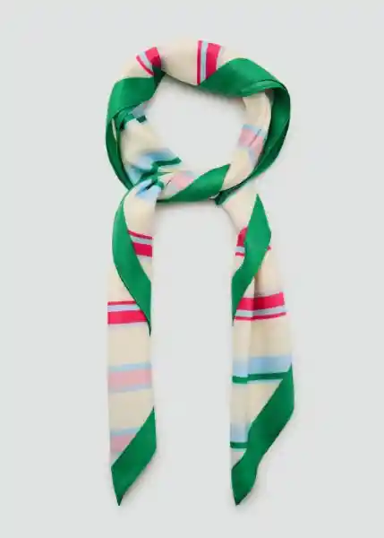 Pañuelo Jimena Verde Talla 99 Mujer Mango