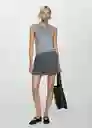 Falda Tachi Gris Medio Vigoré Talla L Mujer Mango