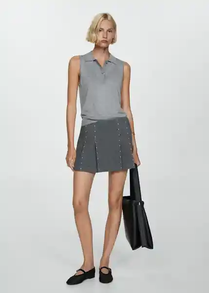 Falda Tachi Gris Medio Vigoré Talla L Mujer Mango