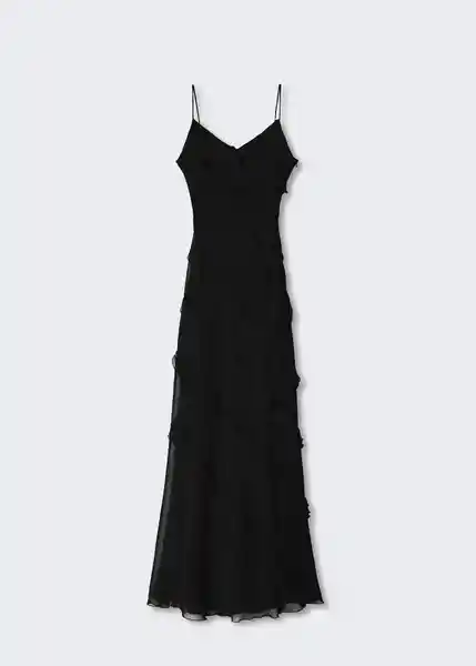 Vestido Sur Negro Talla Xs Mujer Mango