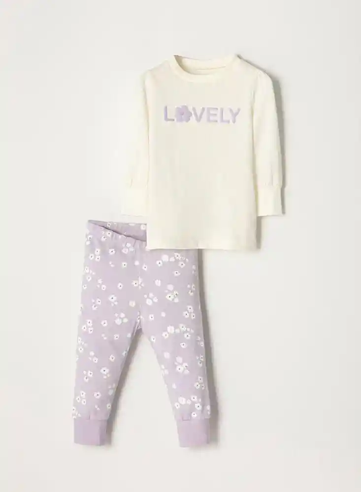 Pijama Manga Larga 4T - Violeta