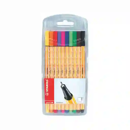 Stabilo Plumígrafo Point 88 Estuche 10 Colores Surtidos