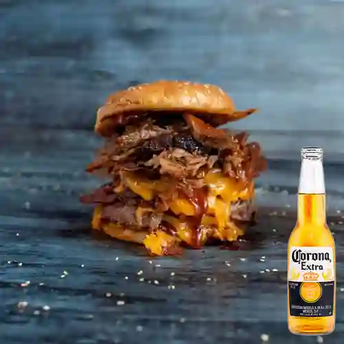 Combo Hamburguesa La Dorada + Corona 330 ml