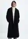 Abrigo Gauguin Negro Talla XL Mujer Mango