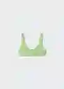 Top Bikini Solene Verde Pastel Talla M Mujer Mango