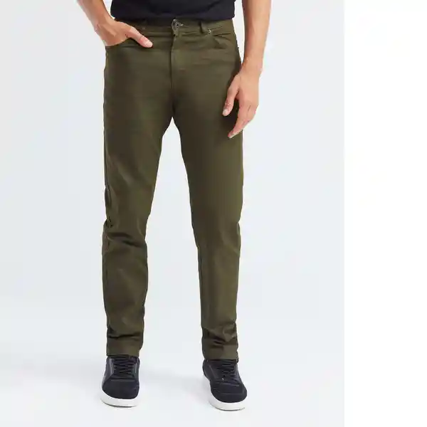 5 Pocket Pants // Rocket Verde Galeras Ultraoscuro Talla 38 Hombre Chevignon