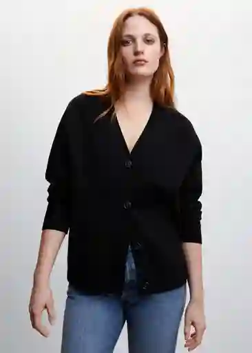 Cárdigan Tortuga Negro Talla L Mujer Mango