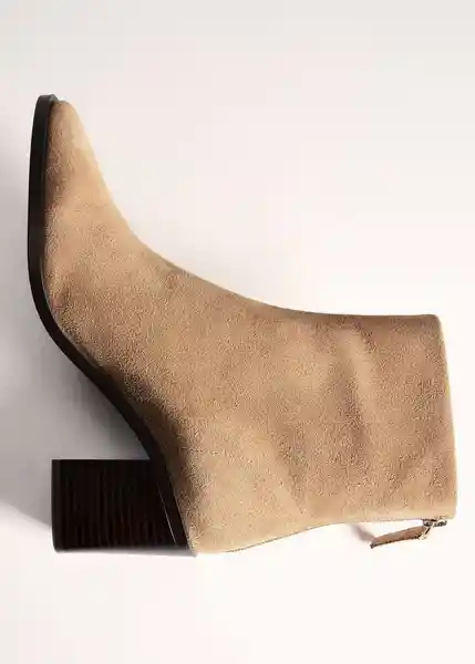 Botines Gloria Taupe Talla 40 Mujer Mango